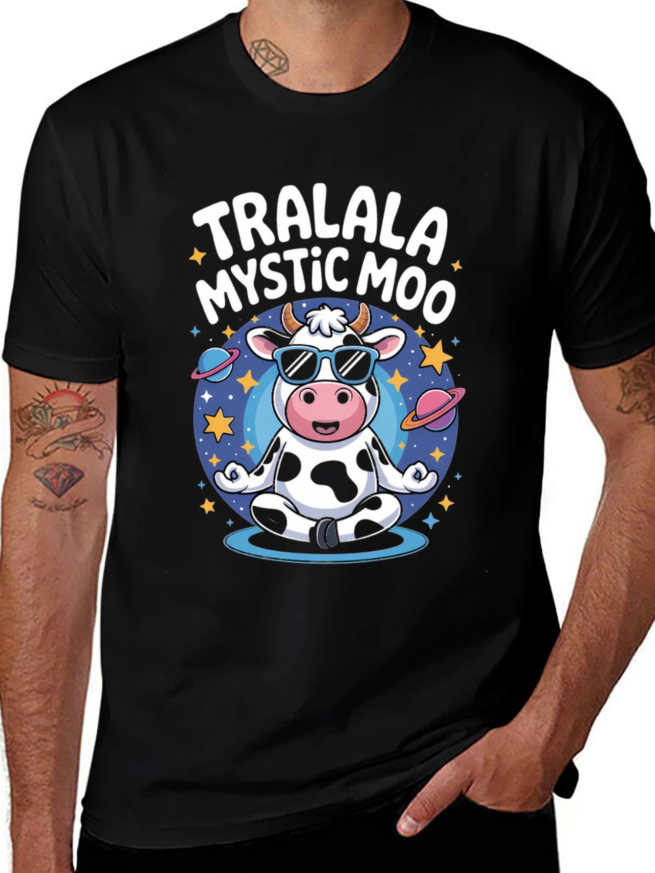 Variant 9 of TralaLa Mystic Moo Black T-Shirt