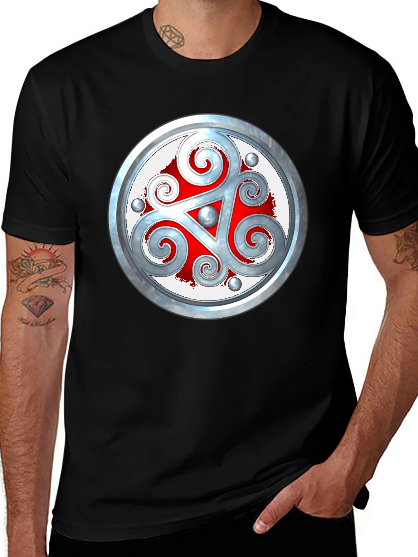 Celtic Shield Graphic Tee - Black