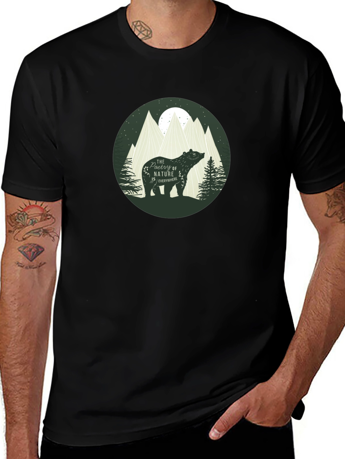 Variant 29 of Nature Bear Graphic T-Shirt - Stylish Casual Tee