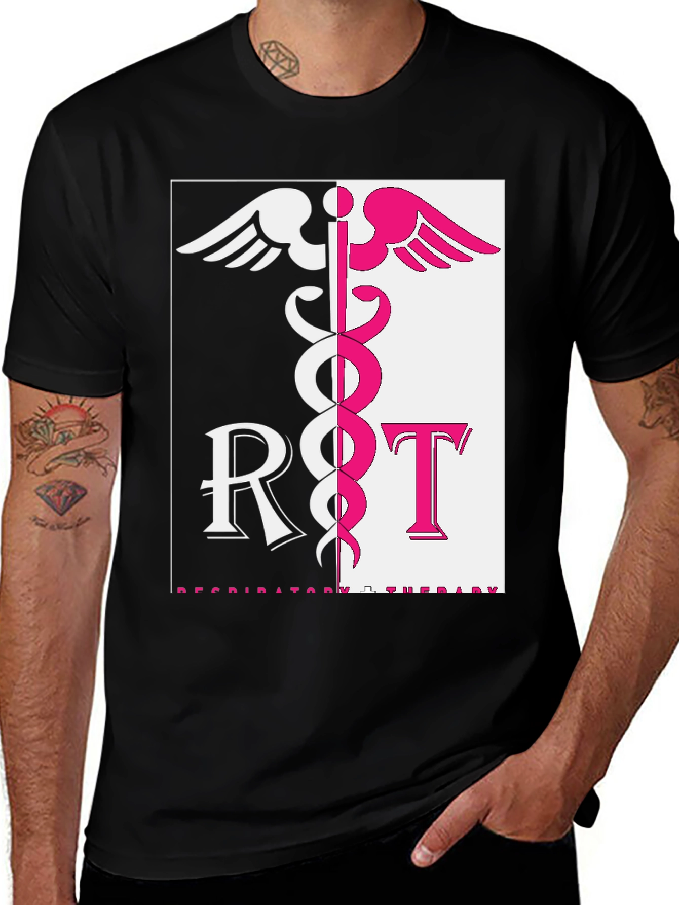 Variant 16 of Respiratory Therapy T-Shirt - RT Caduceus