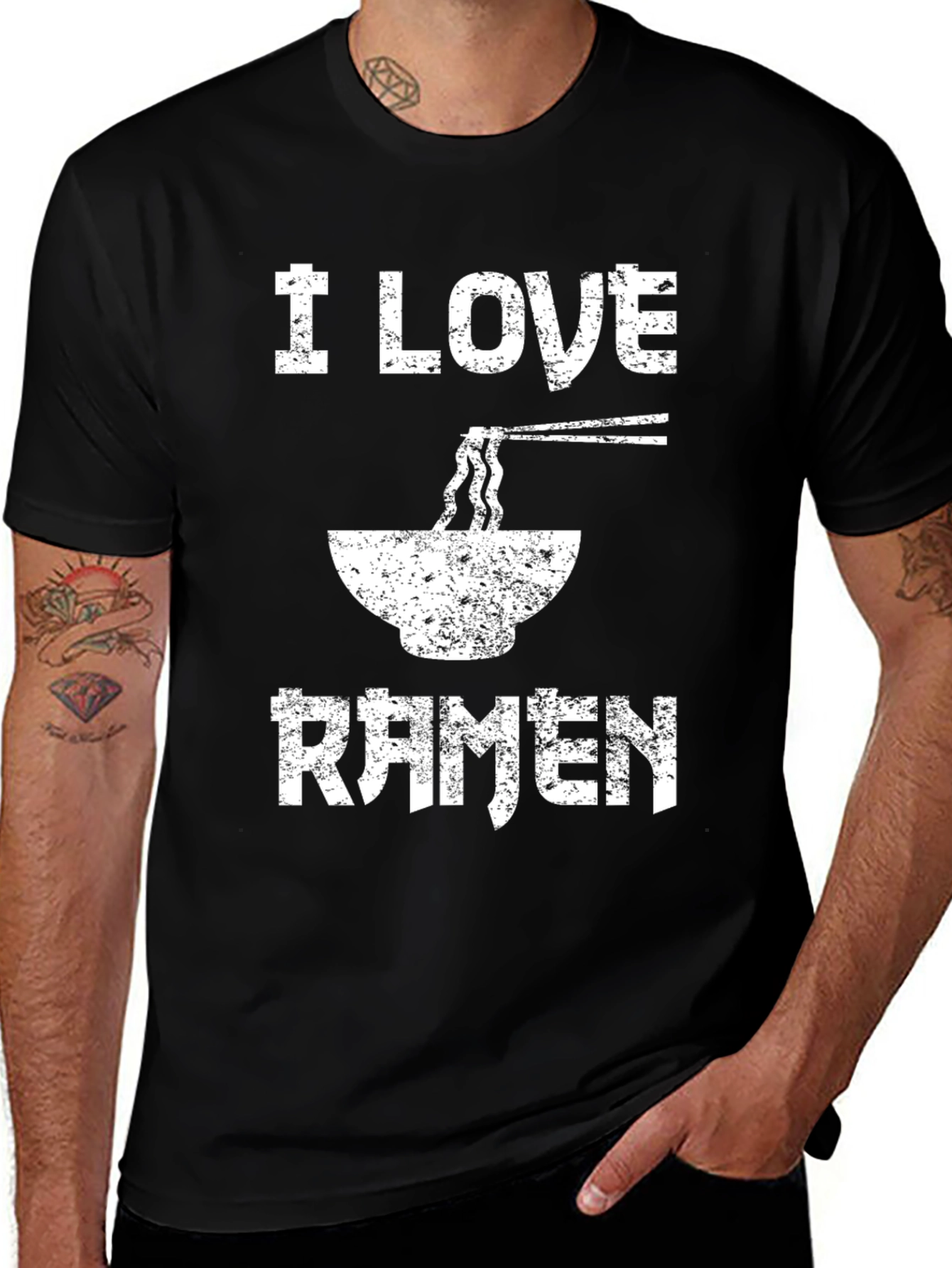 Variant 28 of I Love Ramen Graphic Tee - Black