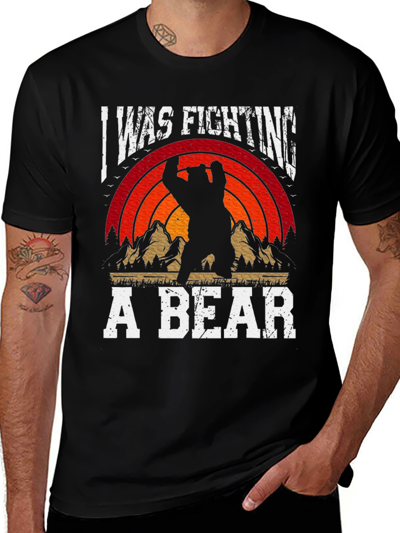 Variant 29 of I Was Fighting A Bear Graphic T-Shirt