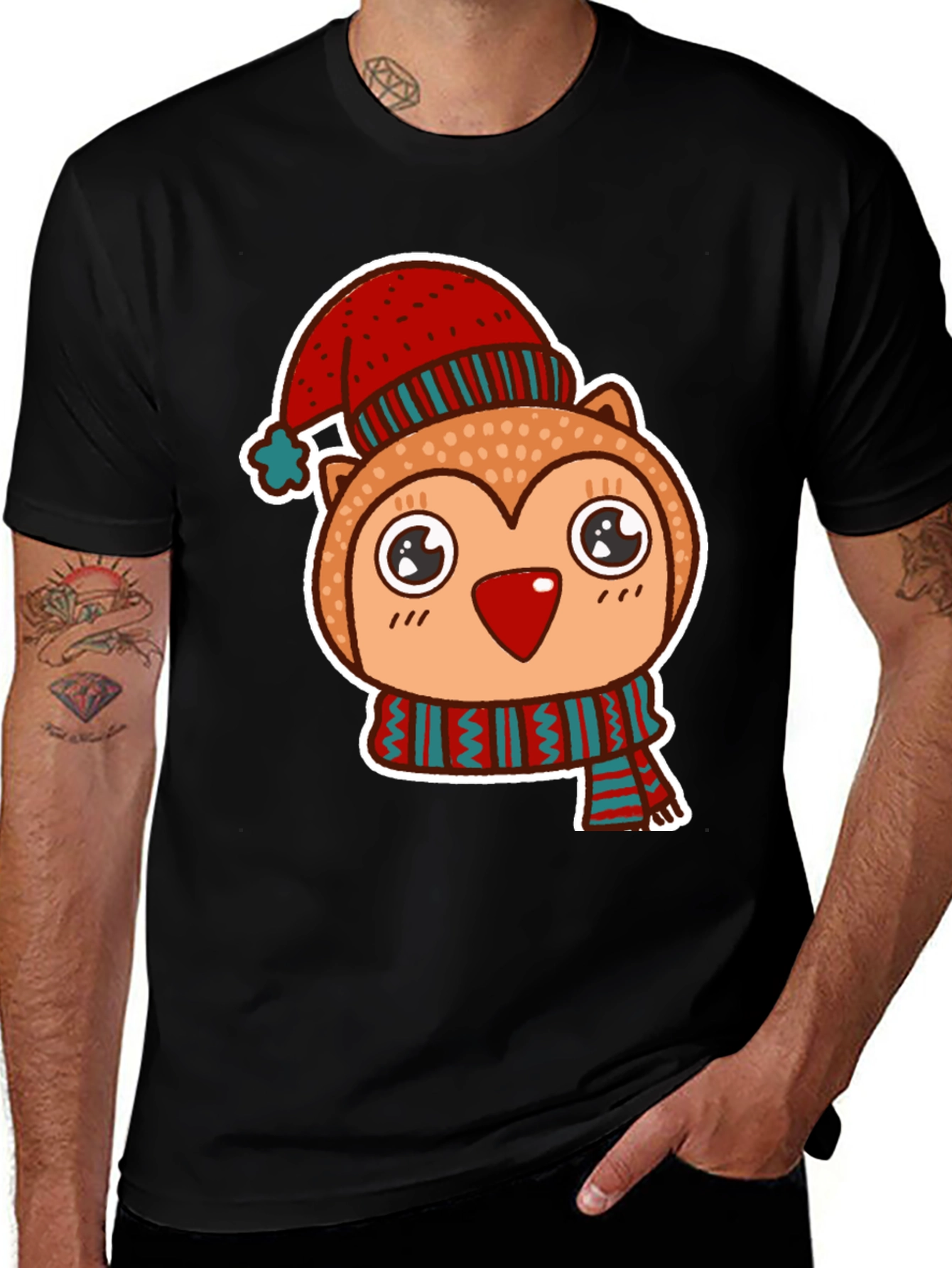 Variant 5 of Cute Owl Christmas T-Shirt