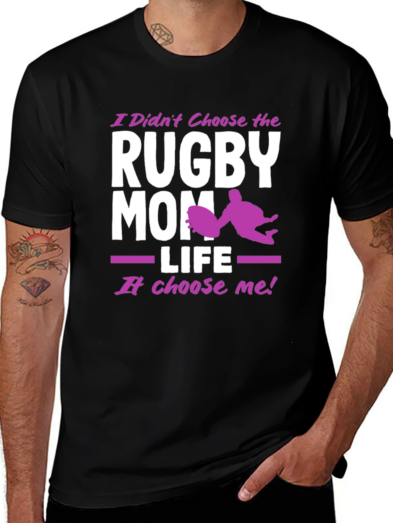 Variant 22 of Rugby Mom Life Graphic T-Shirt