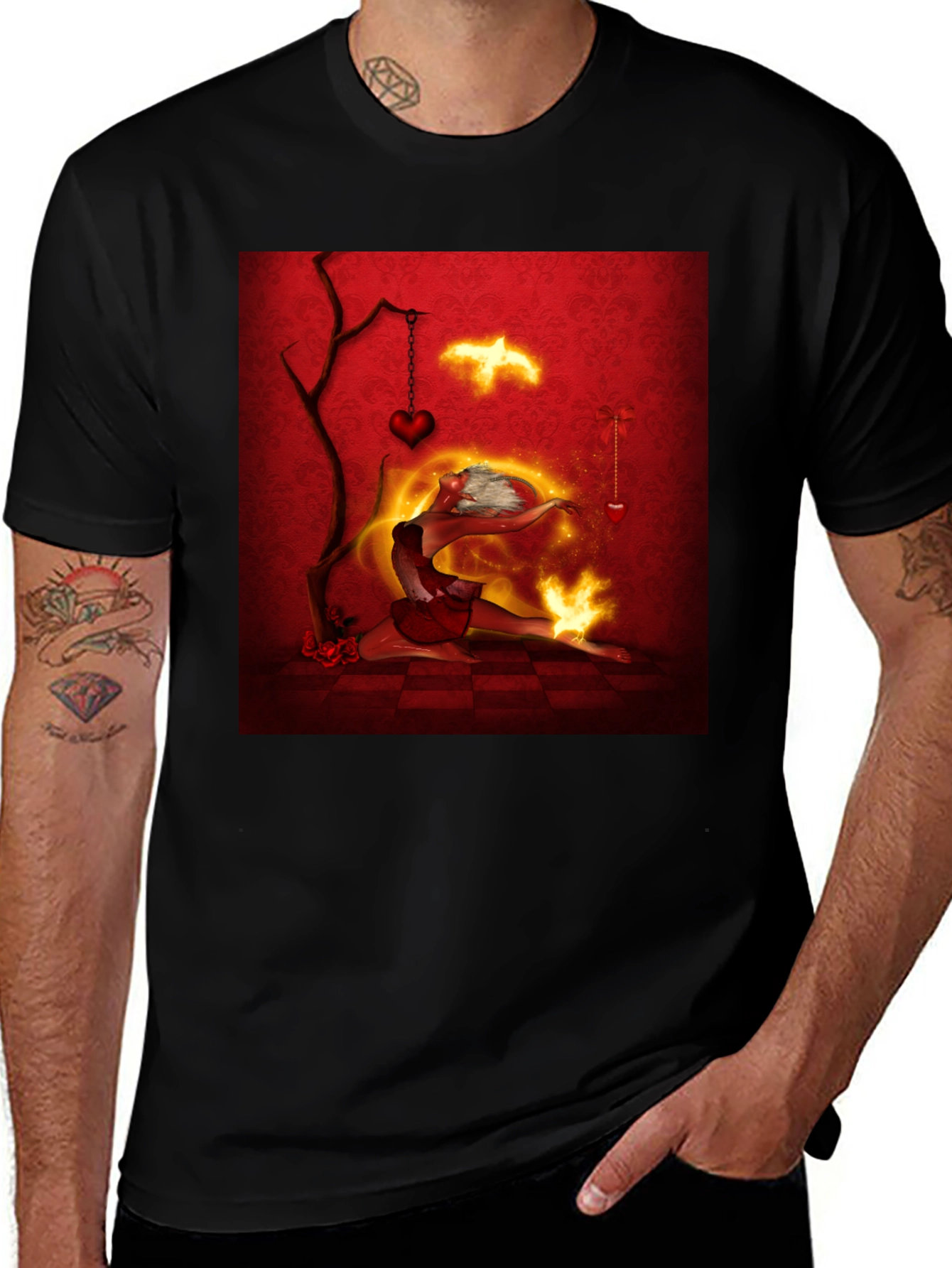Variant 6 of Fiery Dancer Black T-Shirt