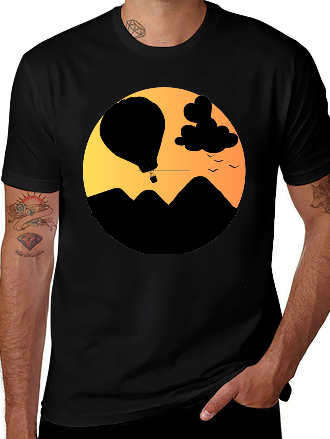 Variant 8 of Sunset Balloon Ride T-Shirt