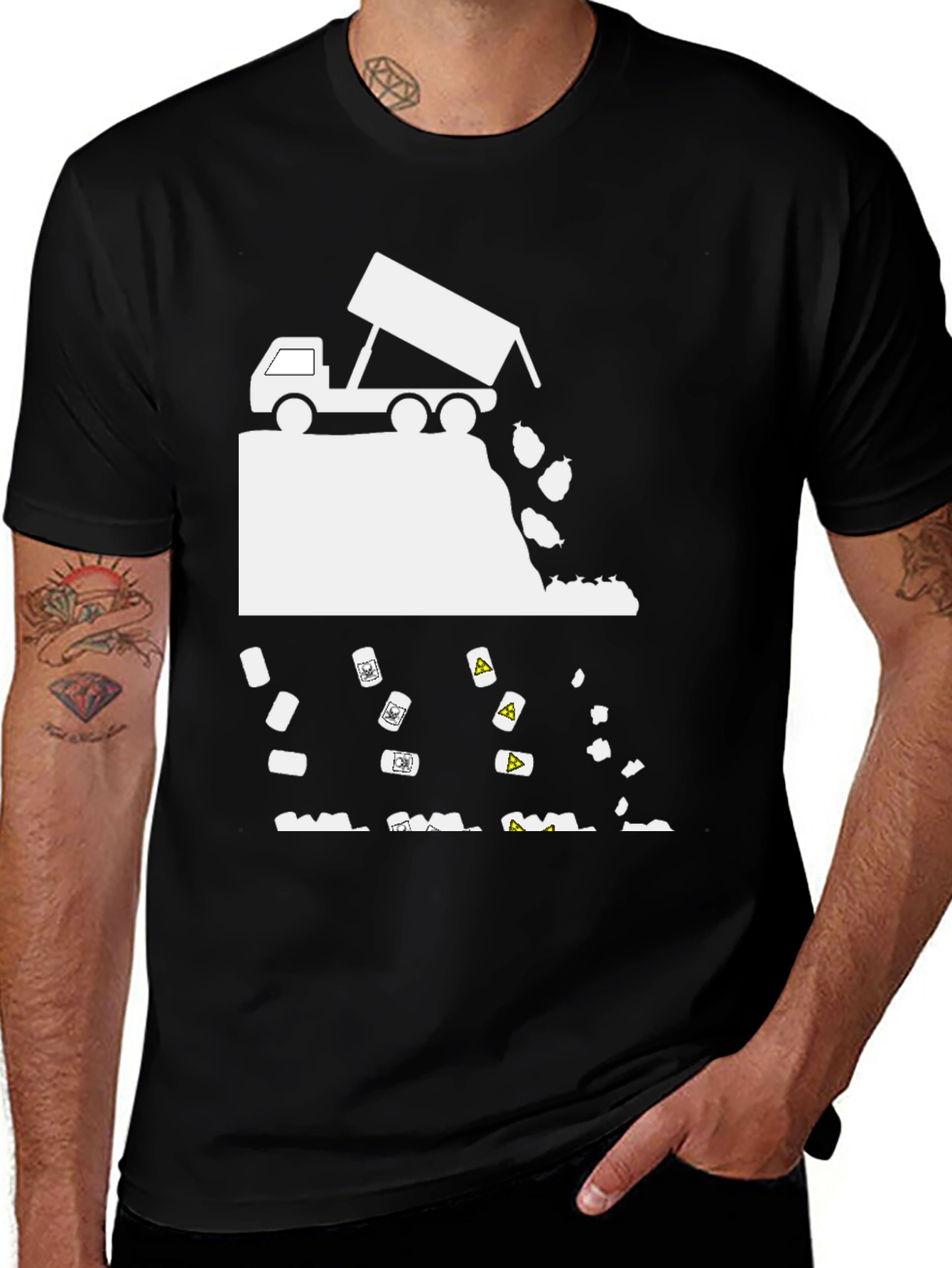 Variant 28 of Dump Truck T-Shirt - Funny Toxic Waste Design