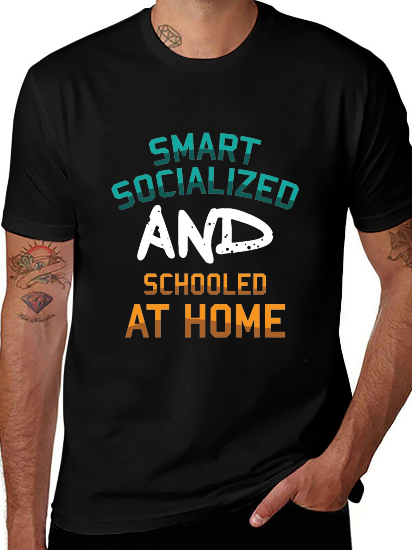 Variant 26 of Smart Socialized and Schooled at Home Graphic Tee