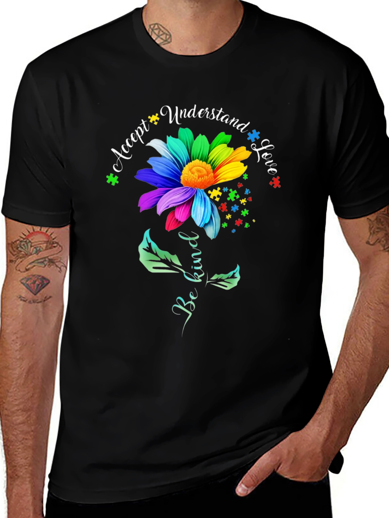 Autism Awareness T-Shirt - Accept, Understand, Love