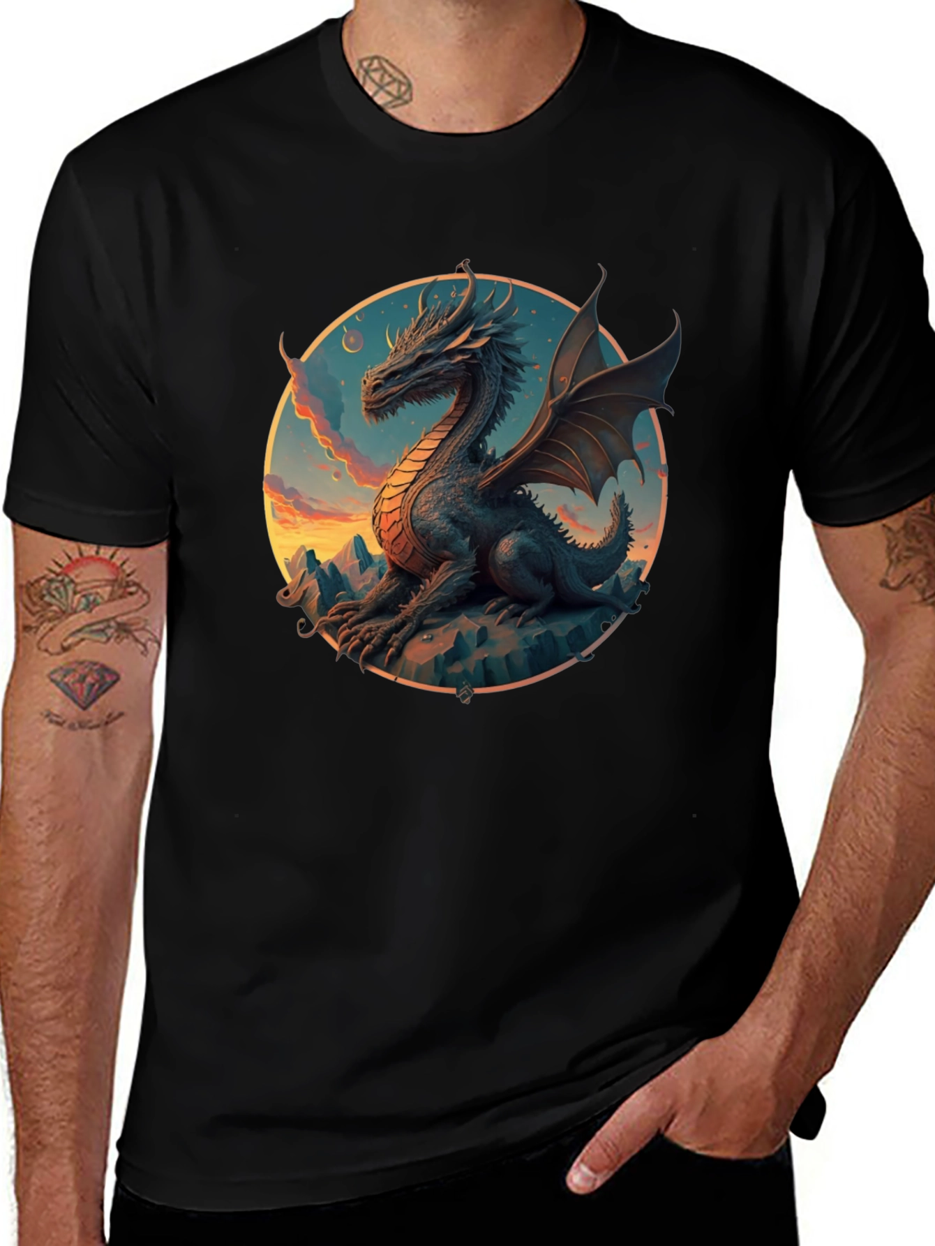 Variant 23 of Dragon Graphic T-Shirt - Fantasy Tee