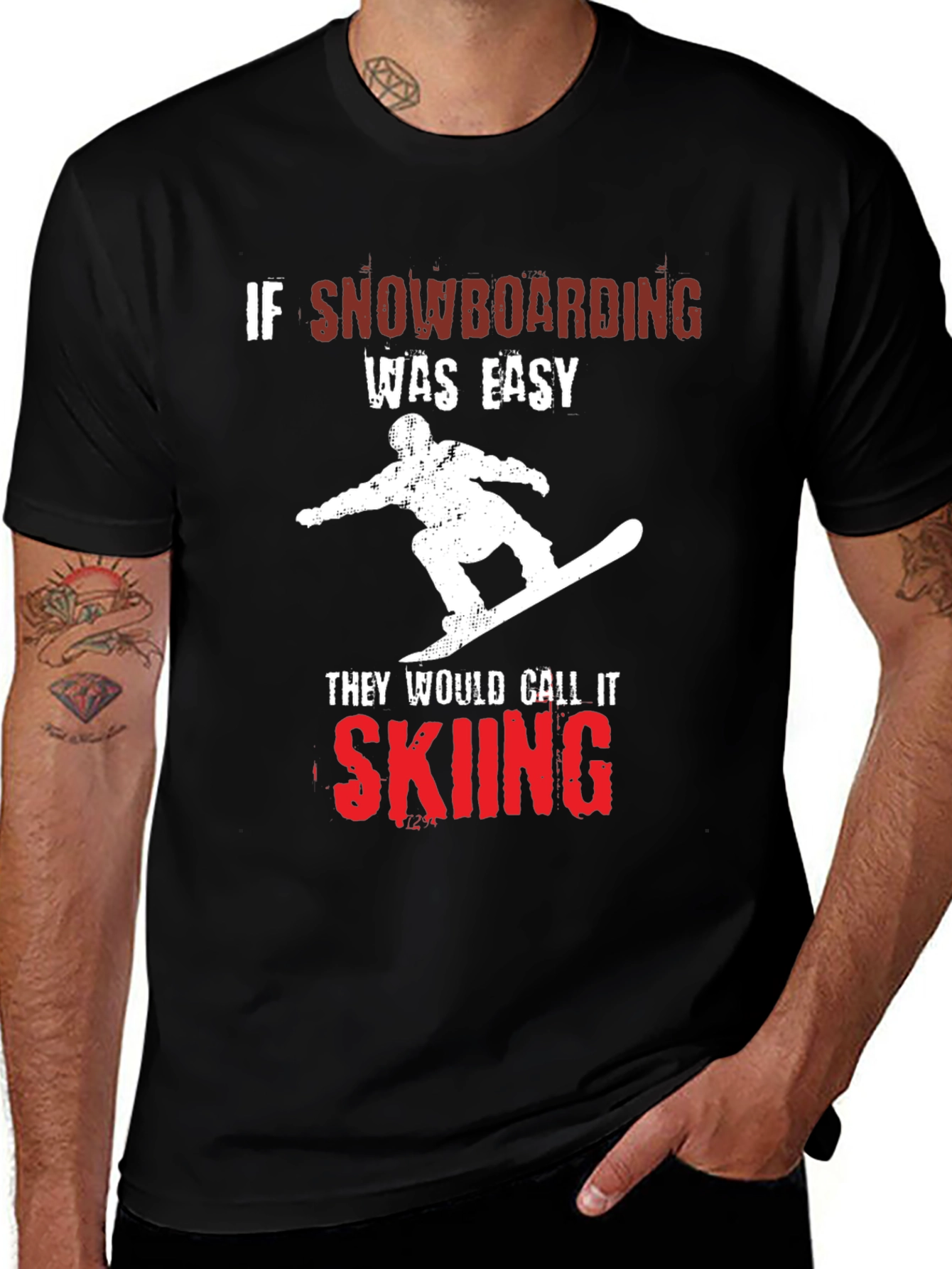 Variant 12 of Snowboarding Easy T-Shirt