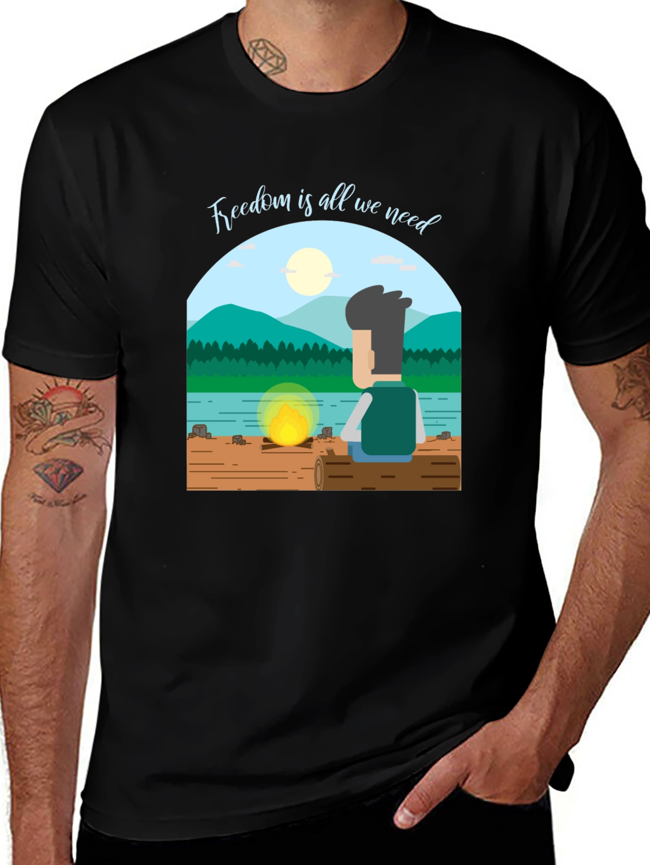 Variant 10 of Freedom Graphic T-Shirt - Relaxed Outdoors Vibe