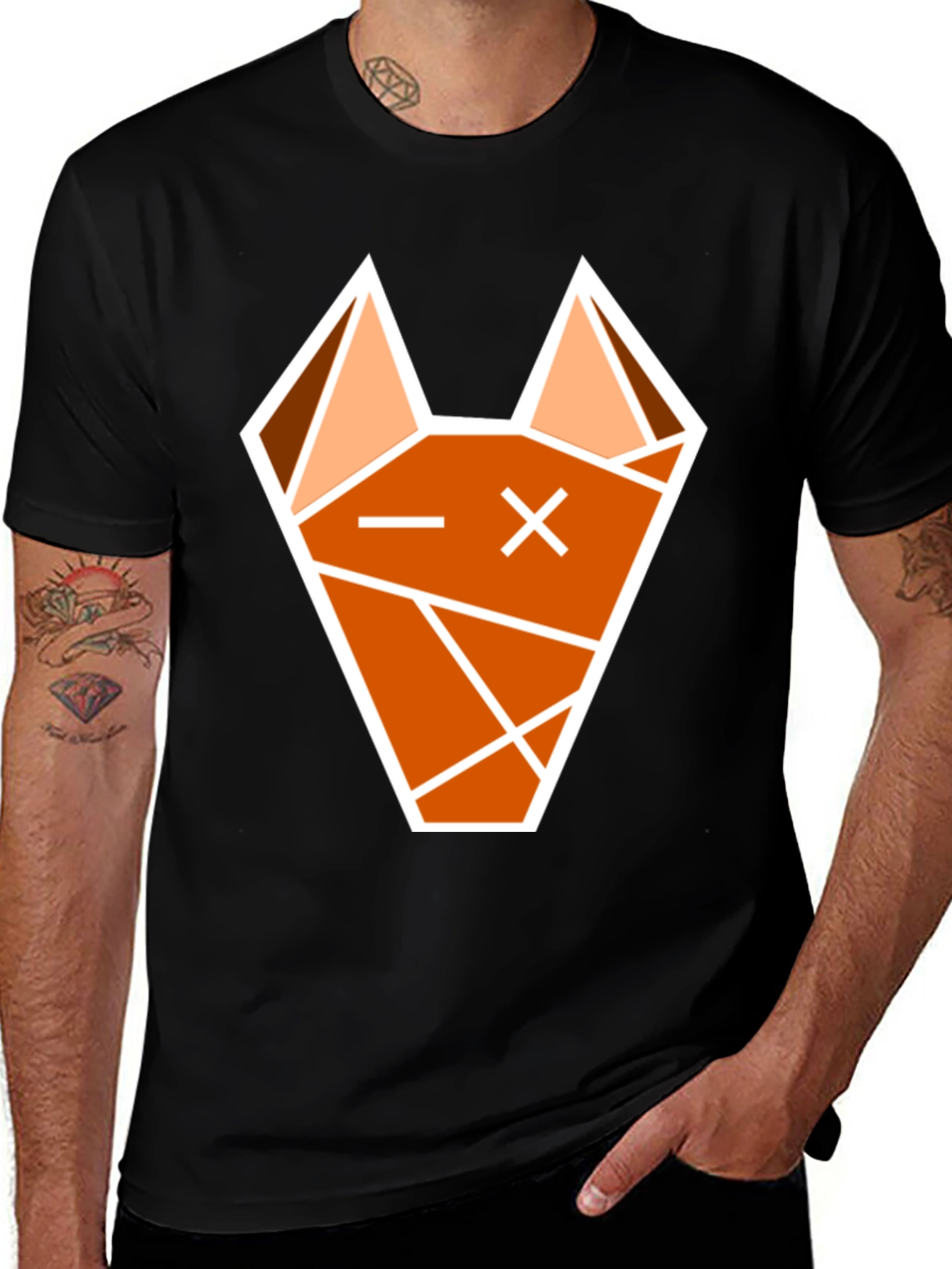 Variant 18 of Geometric Fox Graphic Tee - Modern Style