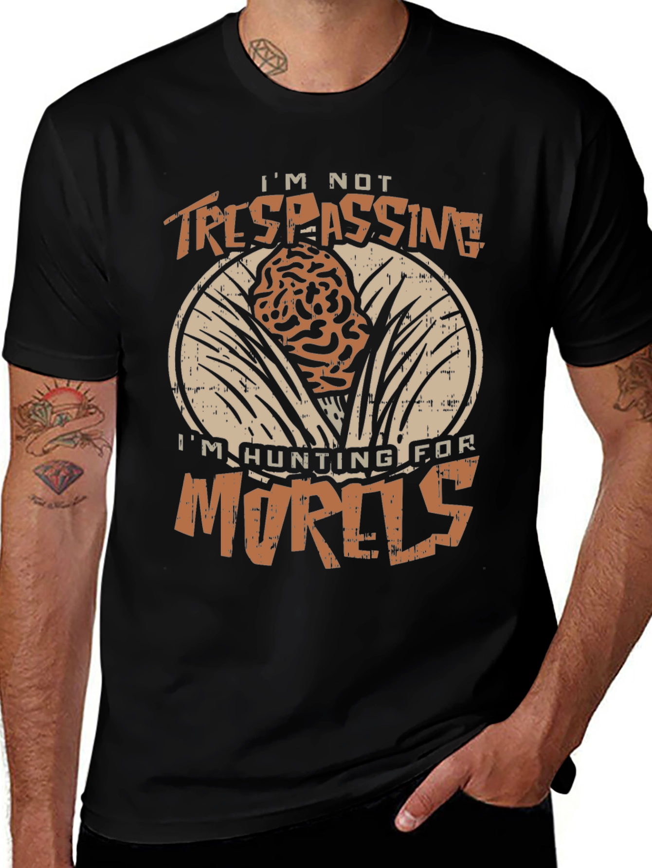 Variant 7 of Morel Hunting T-Shirt - Funny Mushroom Hunter Tee
