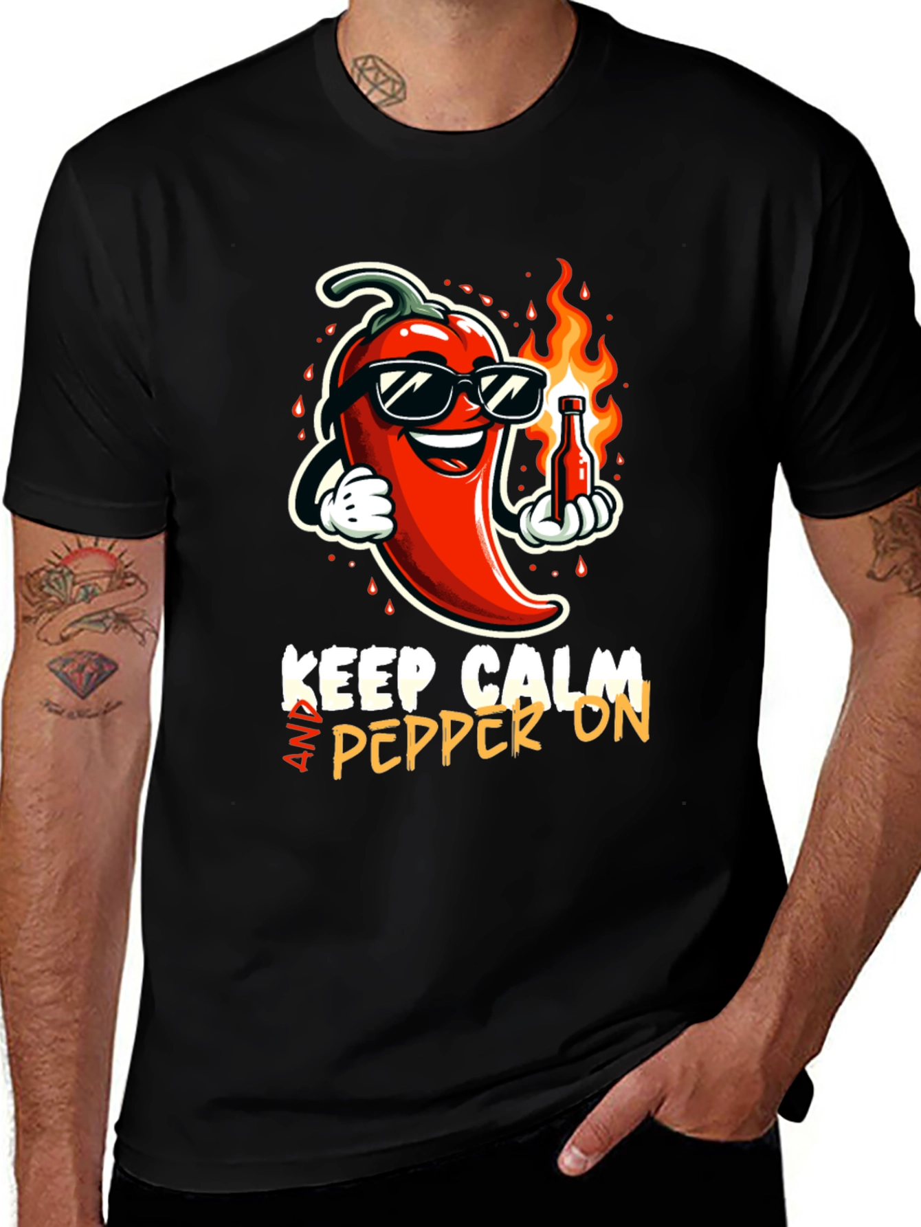 Variant 29 of Keep Calm & Pepper On Graphic T-Shirt