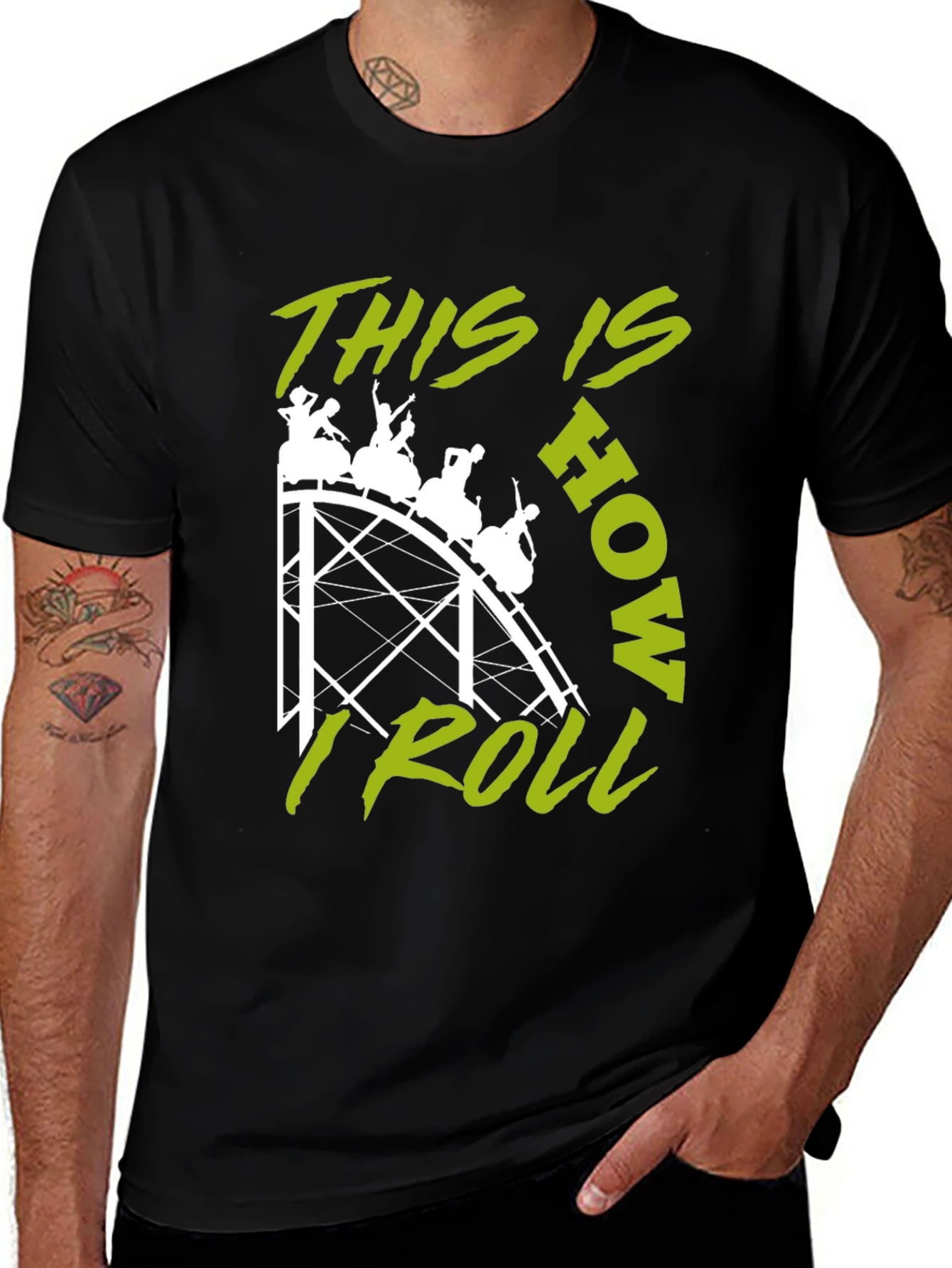 Variant 30 of This Is How I Roll T-Shirt - Roller Coaster Design