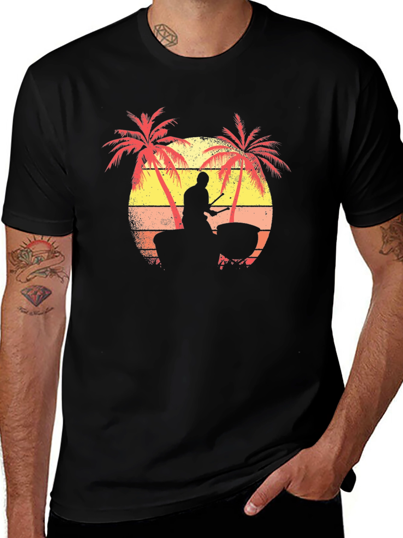 Variant 21 of Tropical Sunset Steel Drum T-Shirt