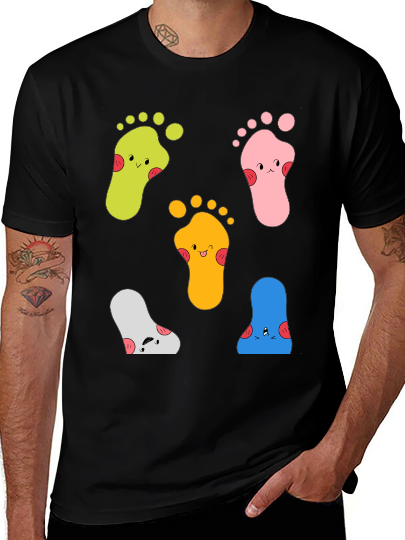 Funky Feet Graphic Tee - Unisex Cotton T-Shirt