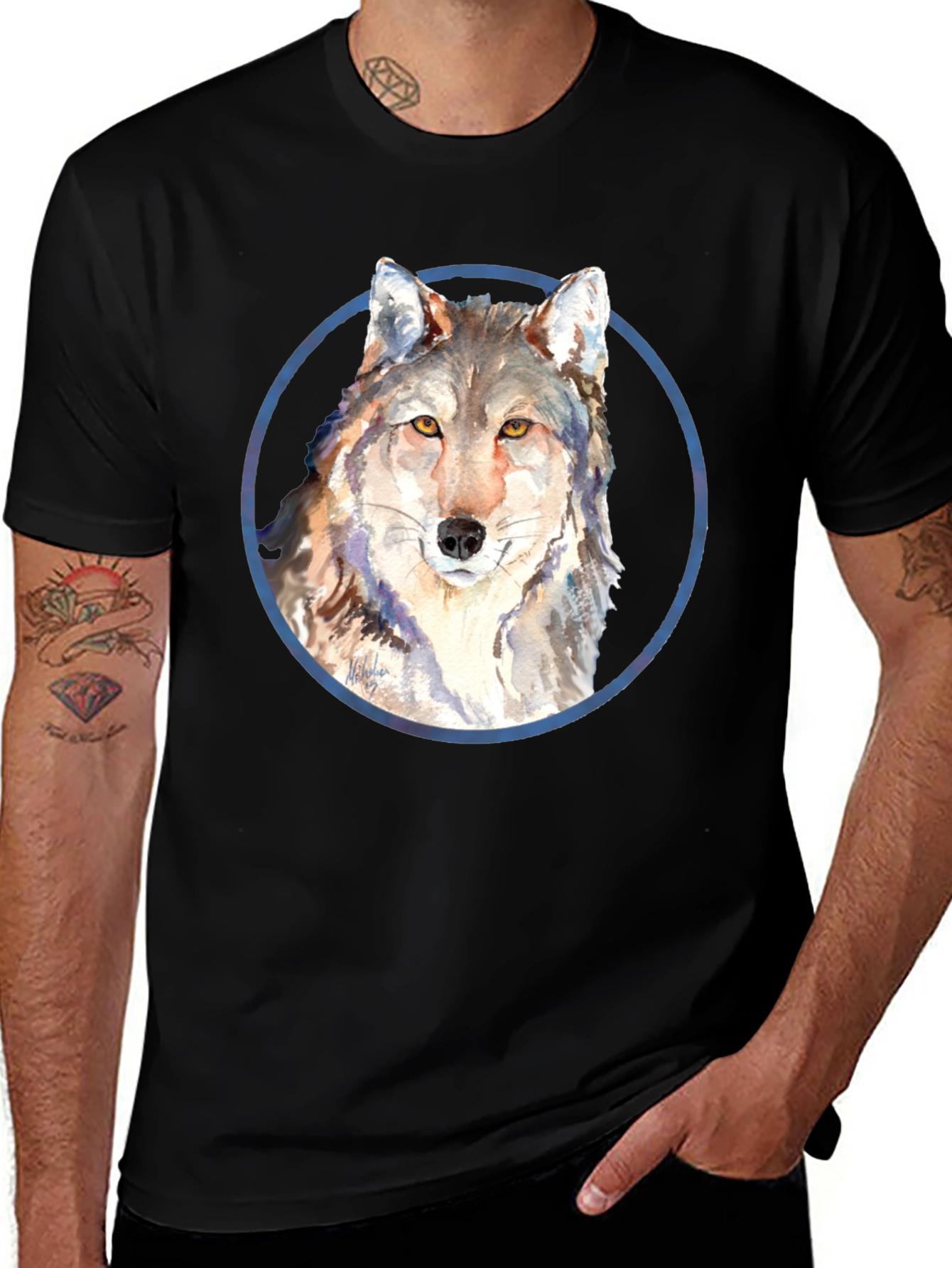 Variant 4 of Wolf Graphic T-Shirt - Cool Animal Design