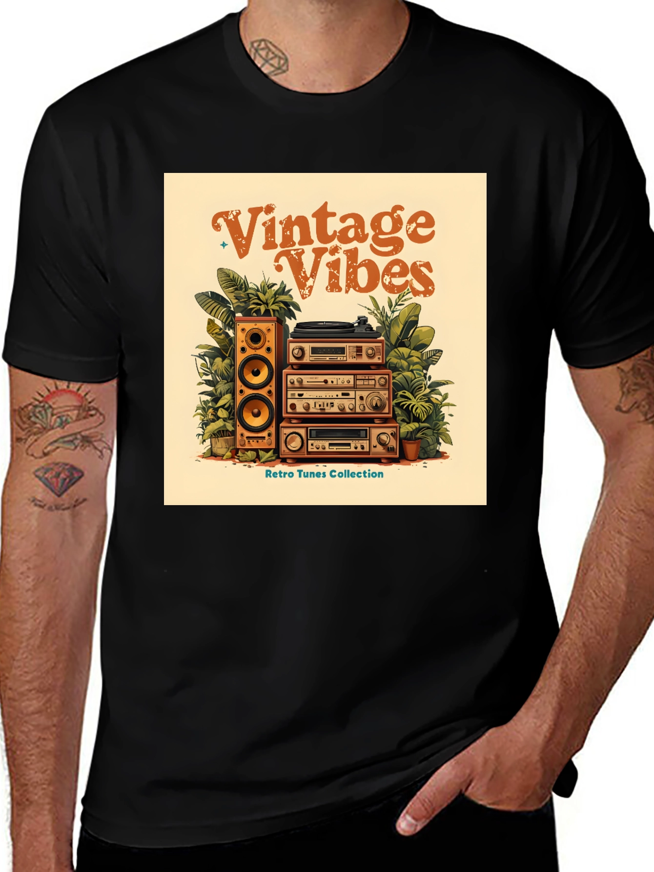 Variant 26 of Vintage Vibes Retro Tunes Graphic T-Shirt