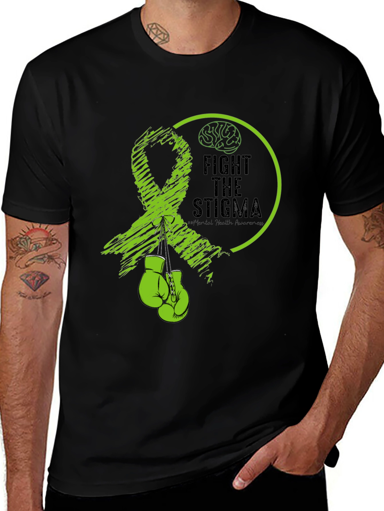 Variant 30 of Fight The Stigma Mental Health Awareness T-Shirt