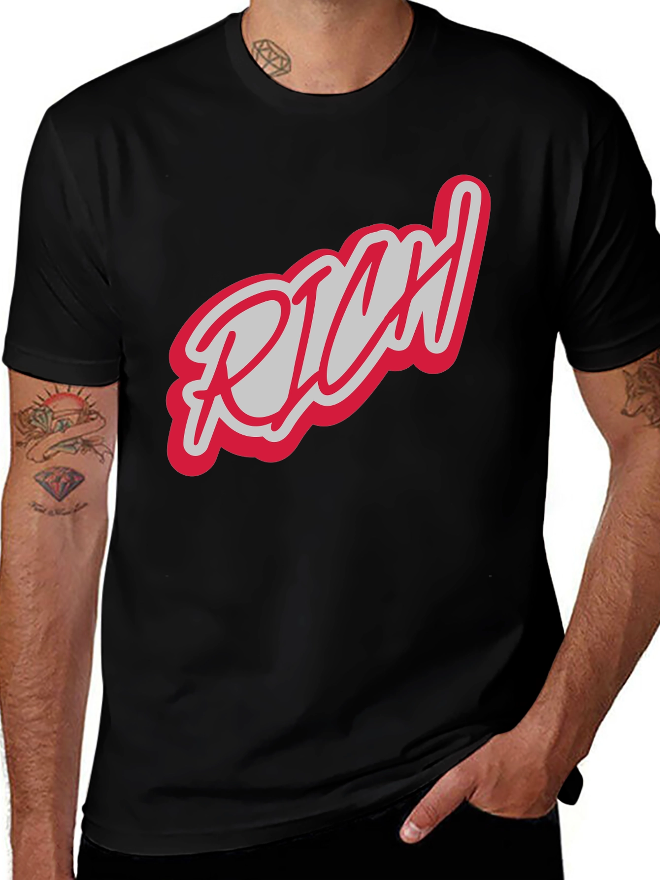 Variant 20 of Rich Graphic T-Shirt - Stylish Black Tee