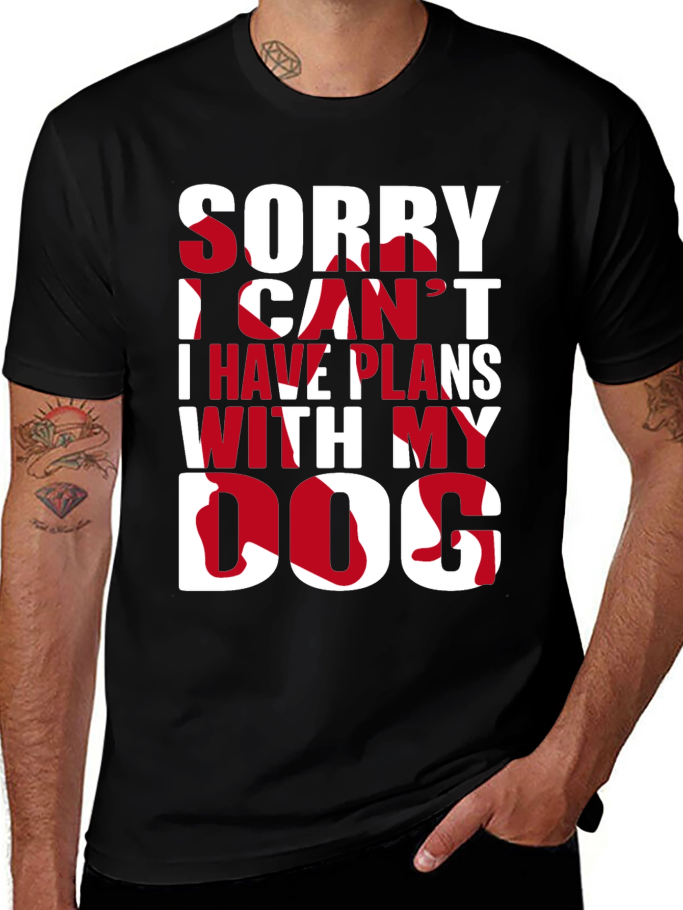 Variant 19 of Sorry, I Have Plans With My Dog Graphic Tee