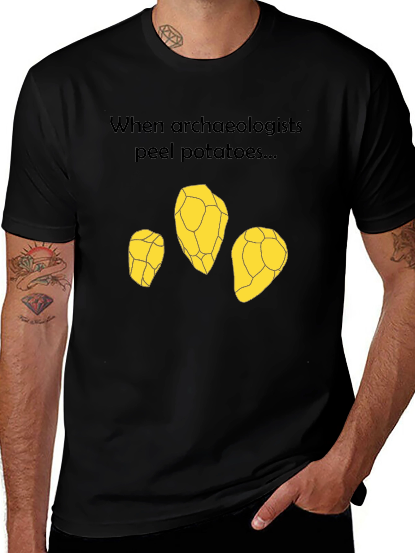 Variant 19 of Archaeologist Potato Peel T-Shirt - Funny Archeology Tee