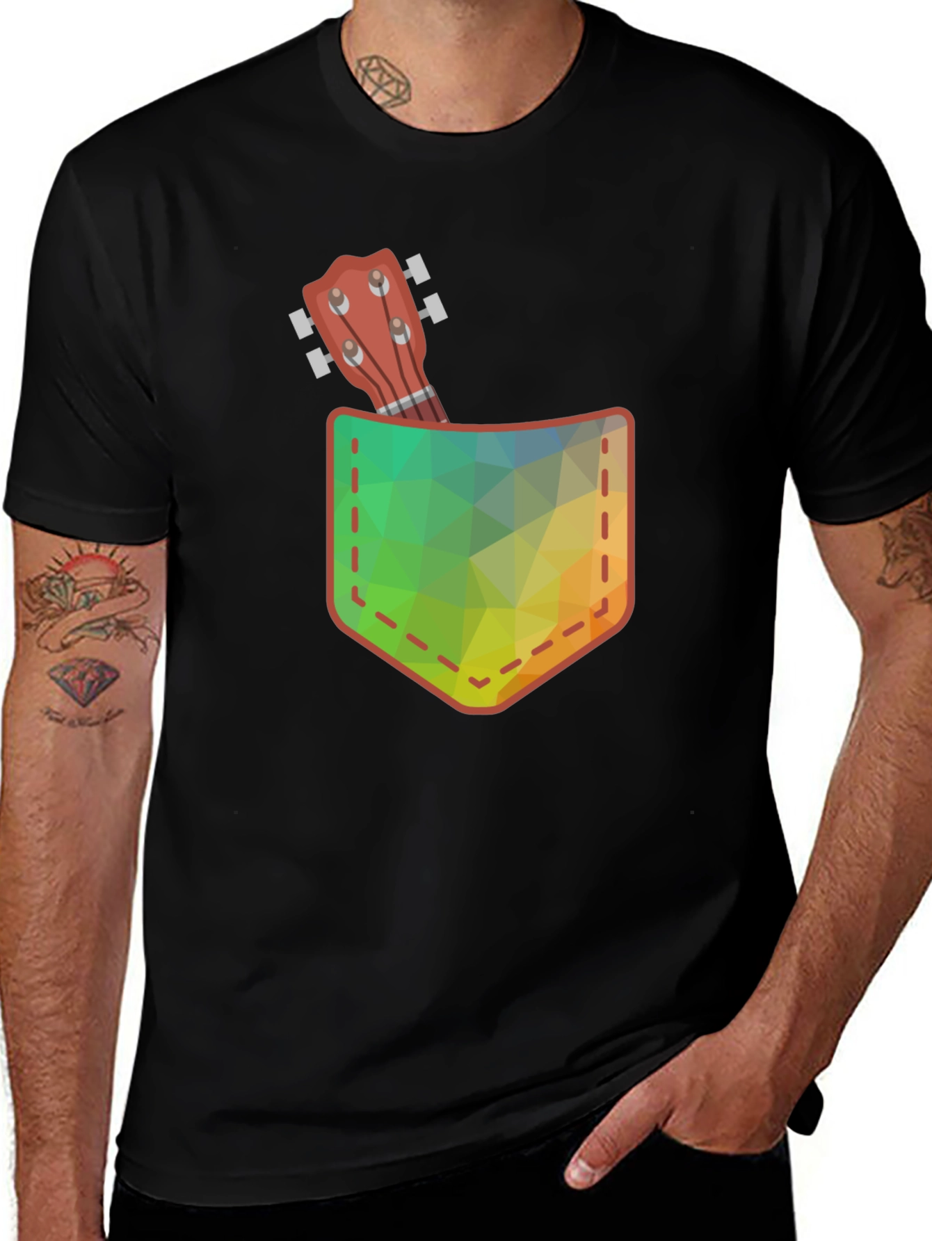 Pocket Ukulele Graphic Tee - Casual Comfort