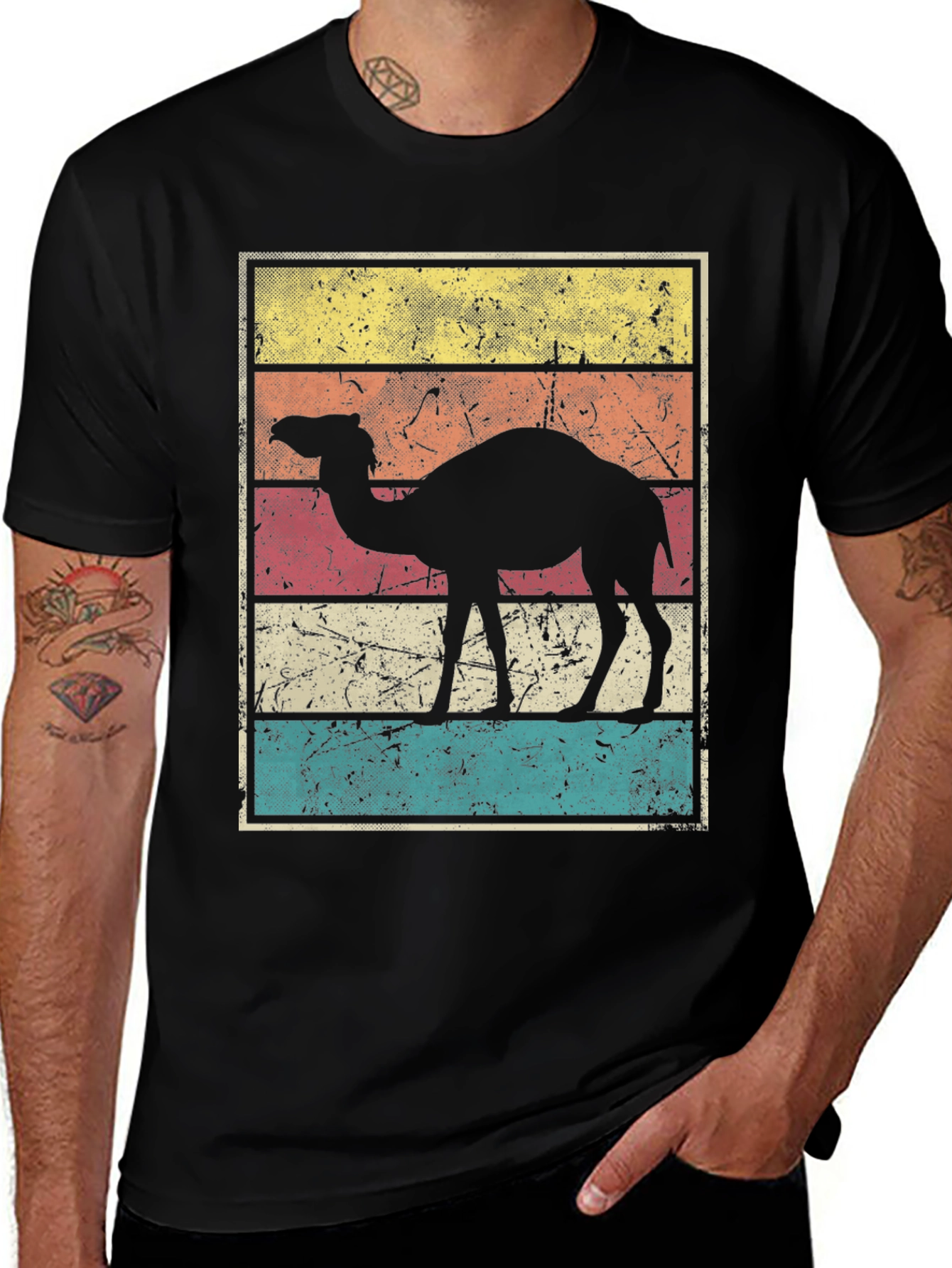 Variant 2 of Retro Camel T-Shirt - Vintage Style Desert Tee