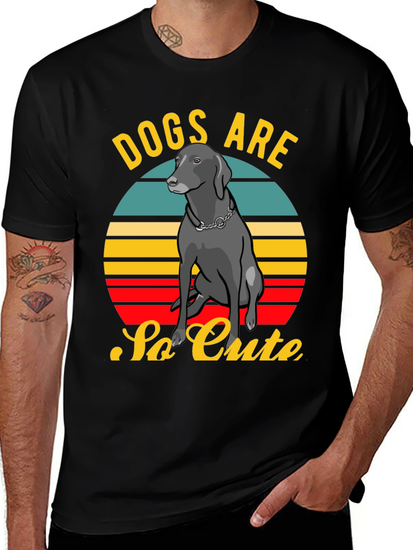 Variant 12 of Dogs Are So Cute Retro Style T-Shirt