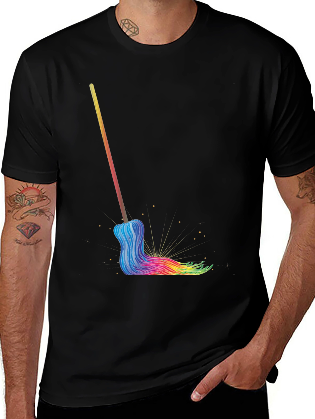 Variant 9 of Rainbow Mop Graphic T-Shirt
