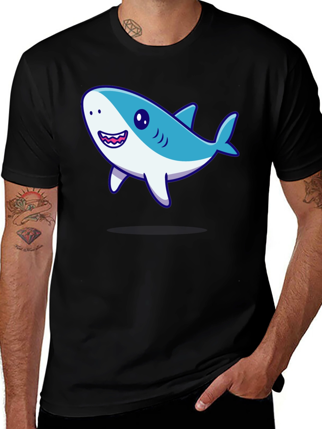 Shark Graphic Black T-Shirt