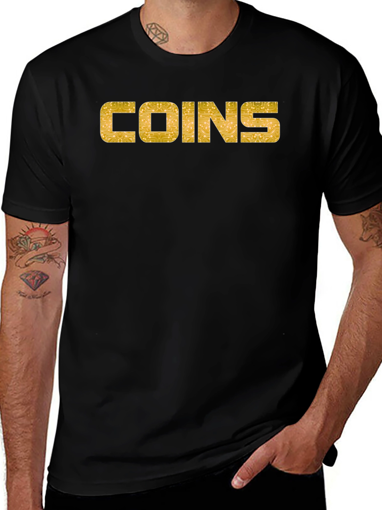 Variant 11 of COINS Graphic Tee - Bitcoin Crypto Design