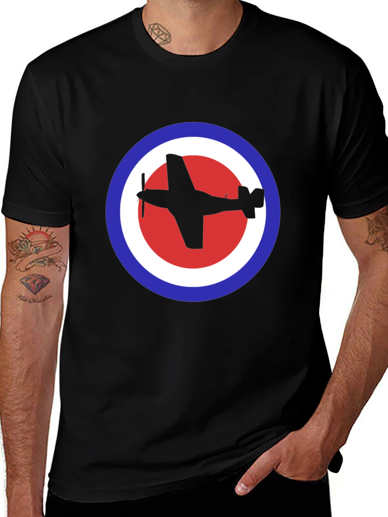 Variant 25 of Vintage Airplane Roundel Graphic T-Shirt