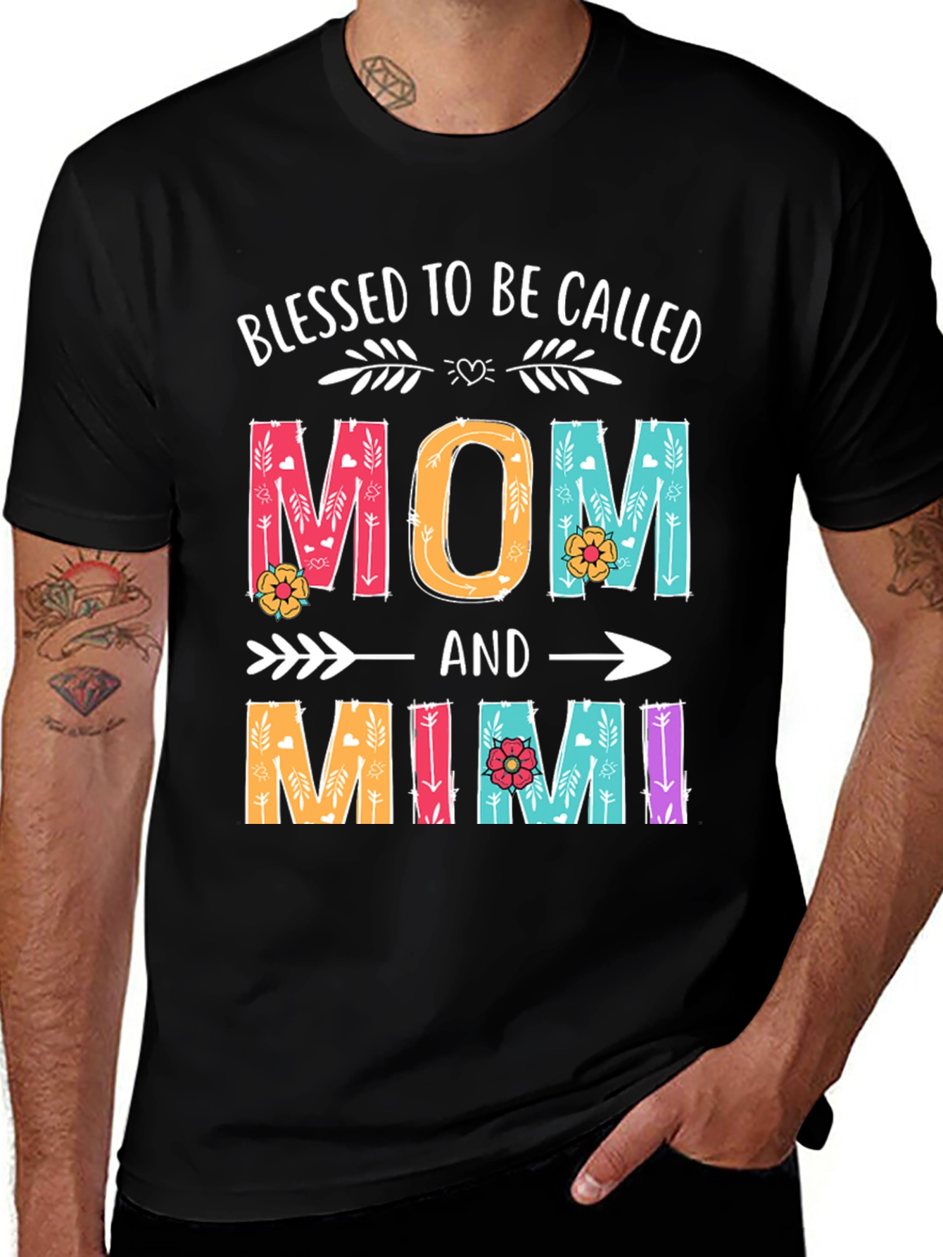 Variant 3 of Blessed Mom and Mimi Graphic Tee