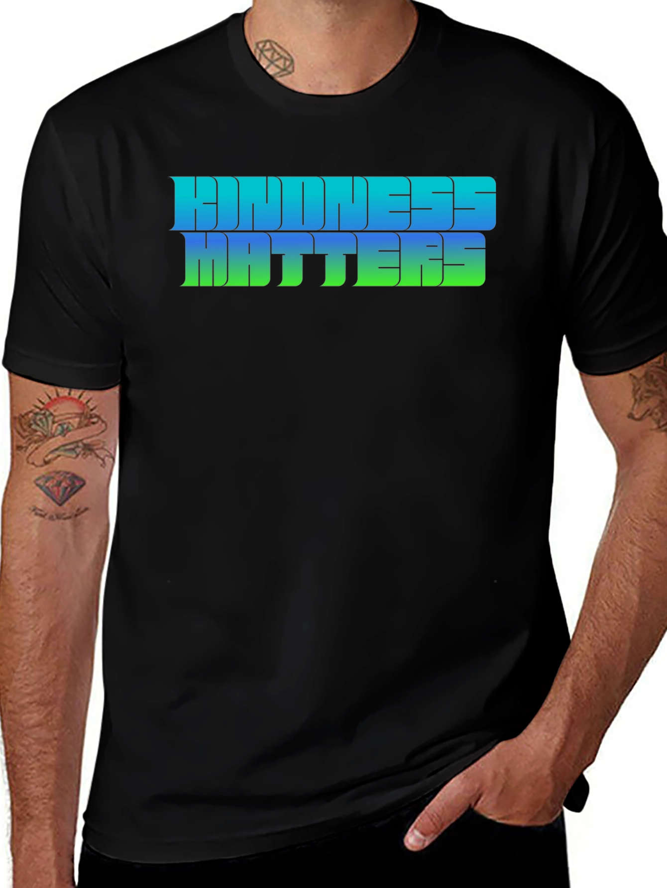 Variant 30 of Kindness Matters Graphic Tee - Black