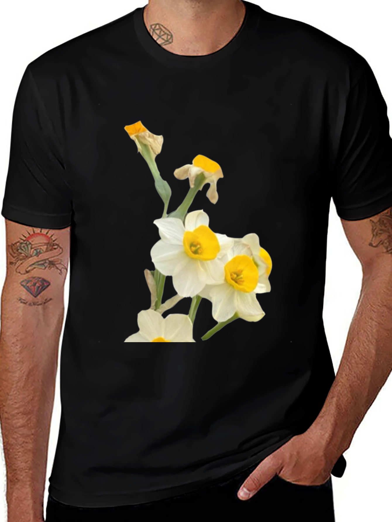 Variant 3 of Floral Daffodil Graphic T-Shirt
