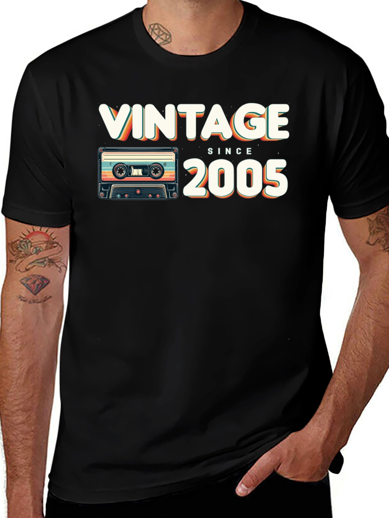 Variant 29 of Vintage Since 2005 Cassette Graphic Tee