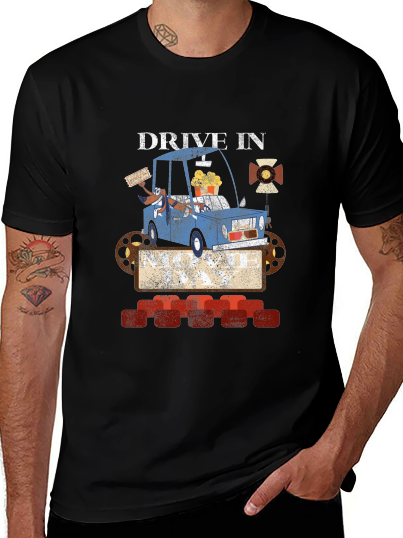 Drive-In Movie Graphic T-Shirt - Retro Style