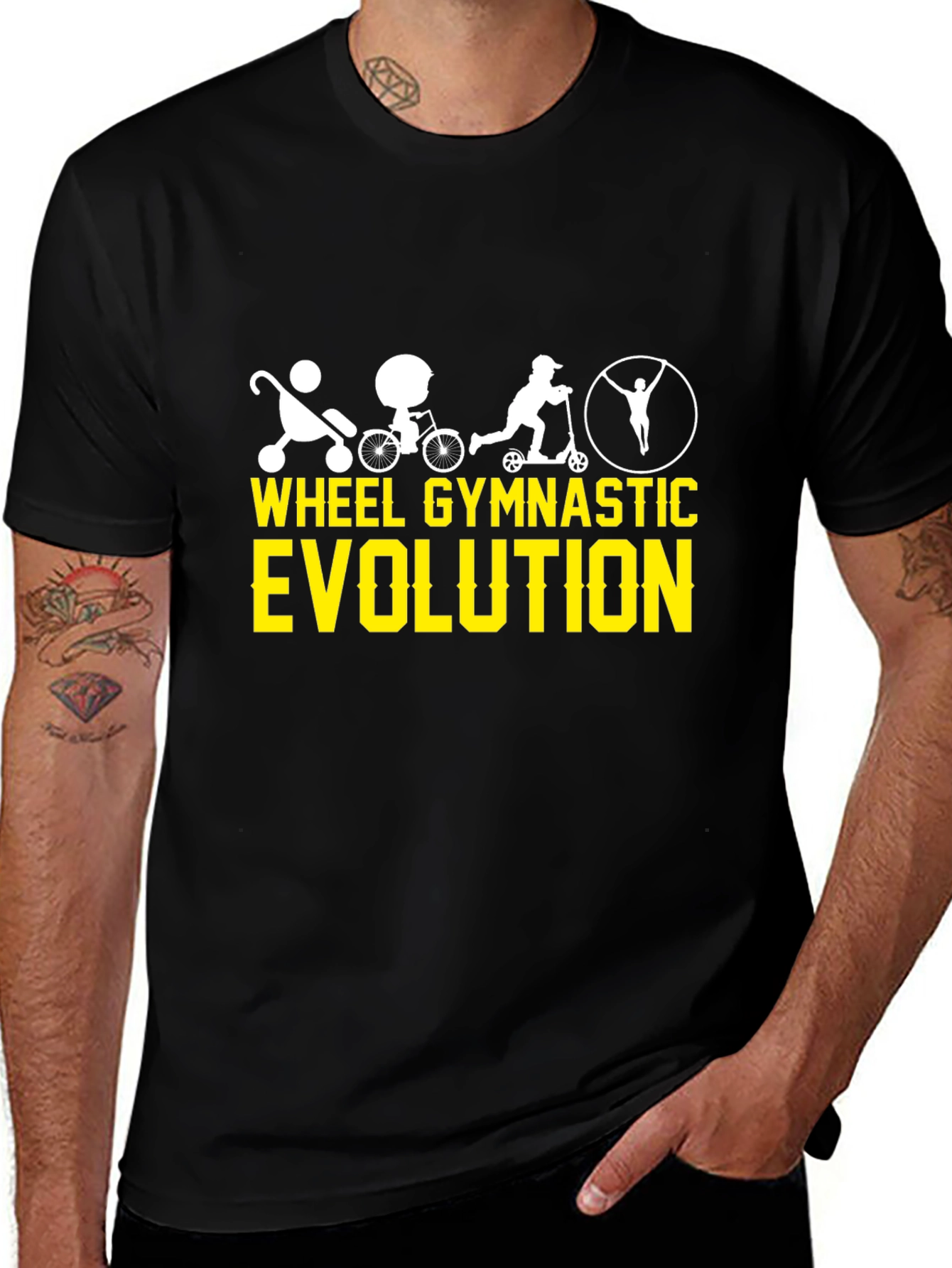 Wheel Gymnastic Evolution Black T-Shirt