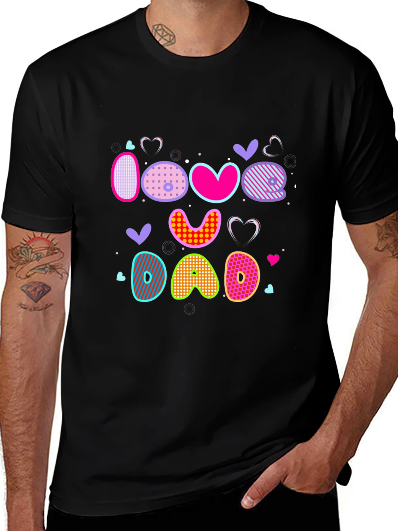 Variant 9 of I Love Dad Graphic T-Shirt
