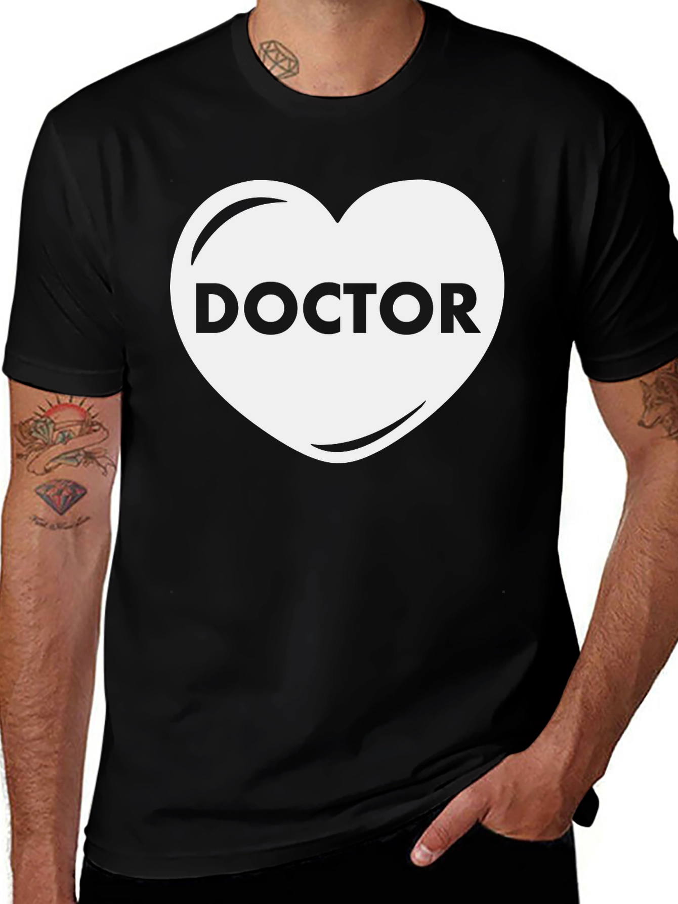 Variant 11 of Doctor Love Heart Graphic Tee - Medical Professional Apparel