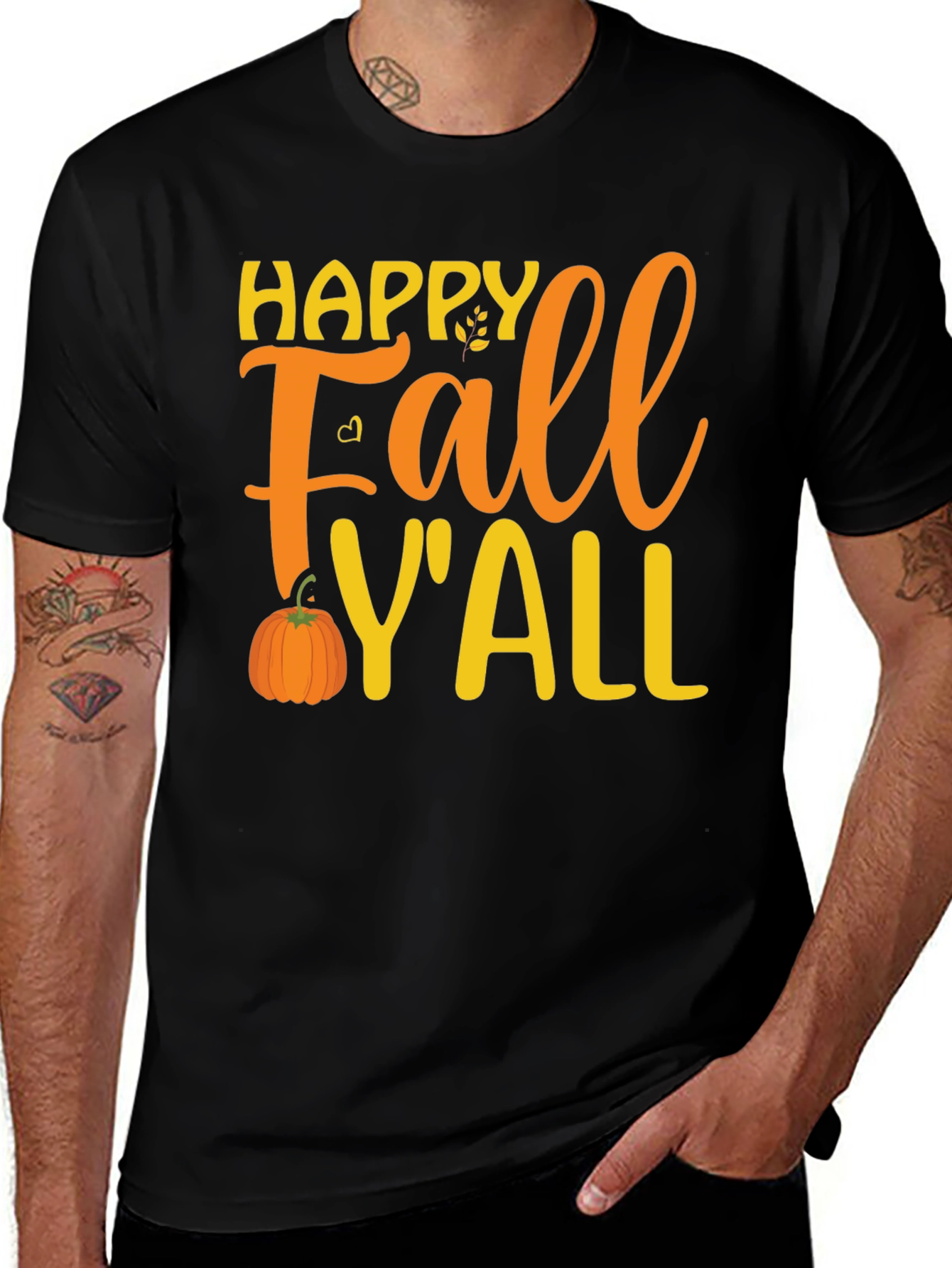 Variant 22 of Happy Fall Y'all Graphic T-Shirt, Autumn Season Tee