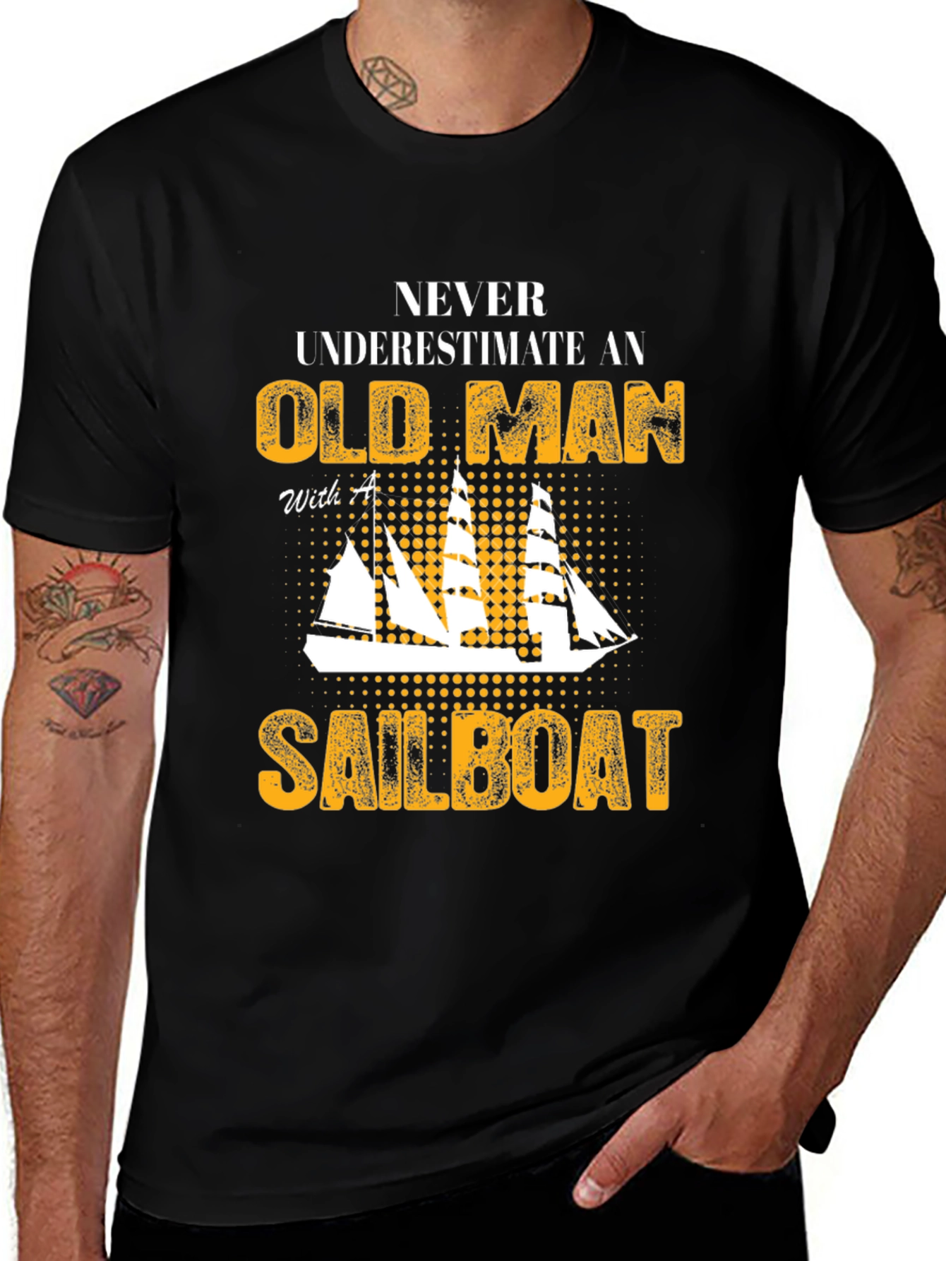 Variant 16 of Old Man Sailboat Graphic Tee