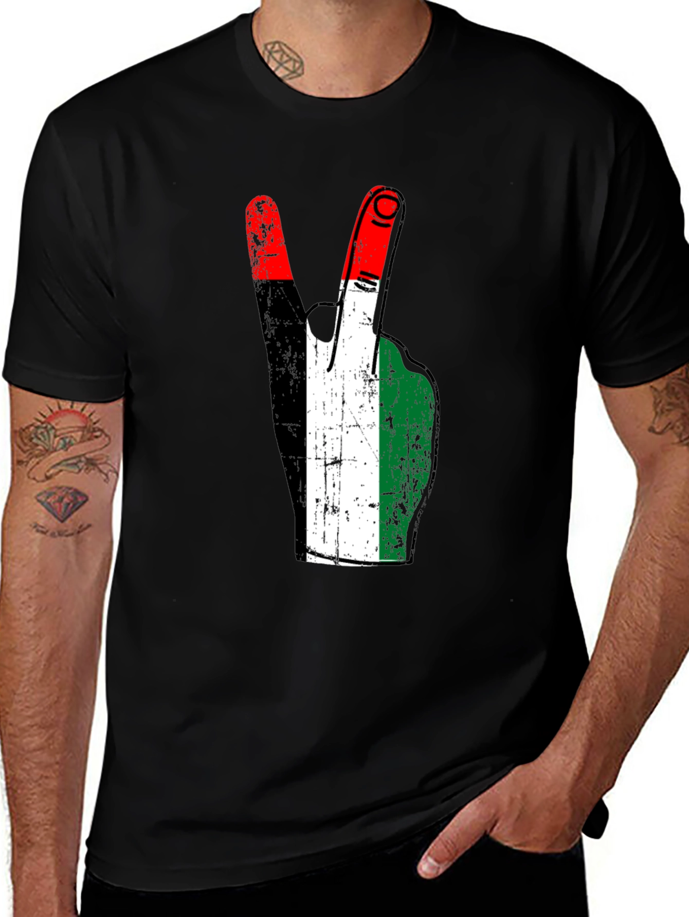 Variant 4 of Palestine Peace Sign T-Shirt