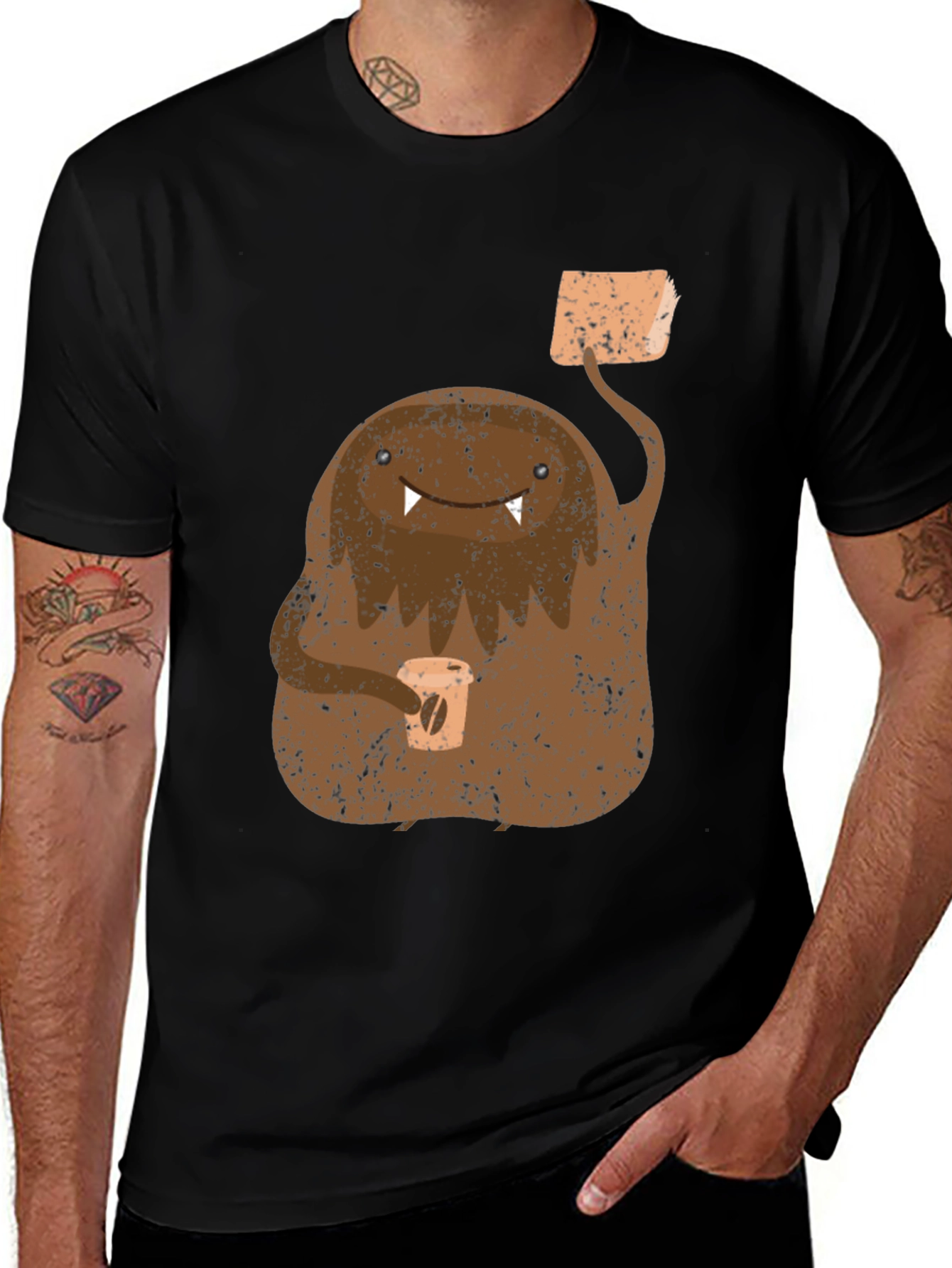 Variant 19 of Coffee Monster Graphic Tee - Unique Unisex Design