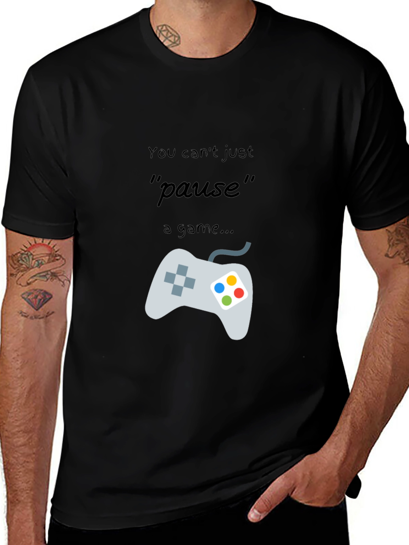 Variant 14 of Gamer T-Shirt: Pause Game Design