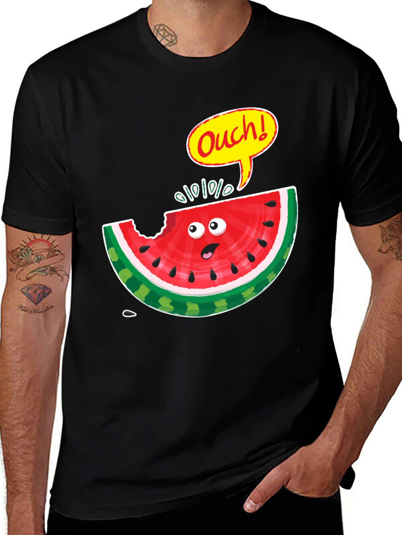 Variant 26 of Funny Watermelon Cartoon Graphic T-Shirt