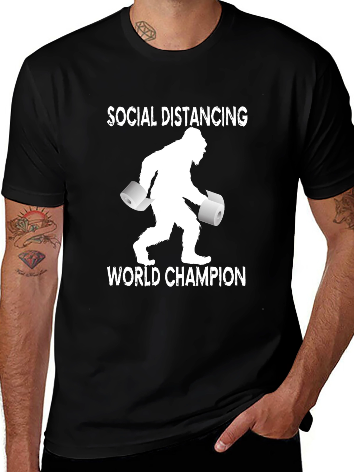 Variant 12 of Social Distancing World Champion Graphic Tee
